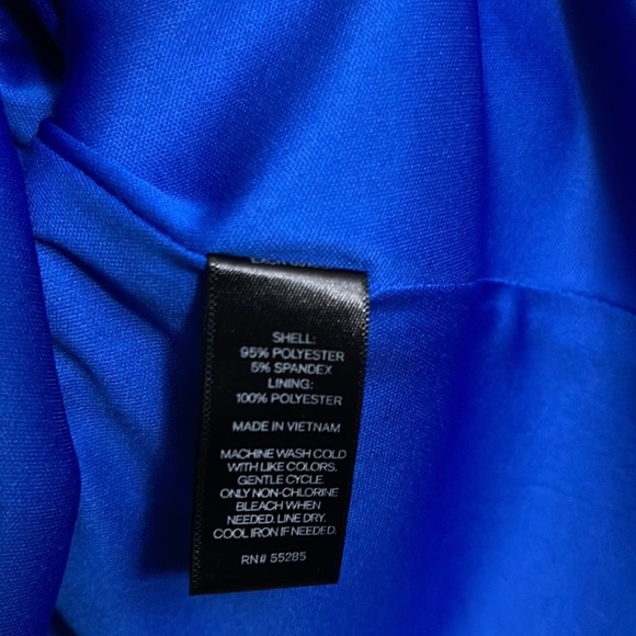 NEW Express Blue Sleeveless Cut-Out Fit And Flare Dress Size 0 Spring & Summer - Picture 5 of 6